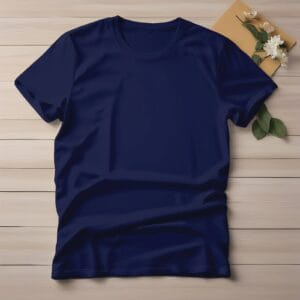 Half Sleeve Solid Tshirt - Navy Blue