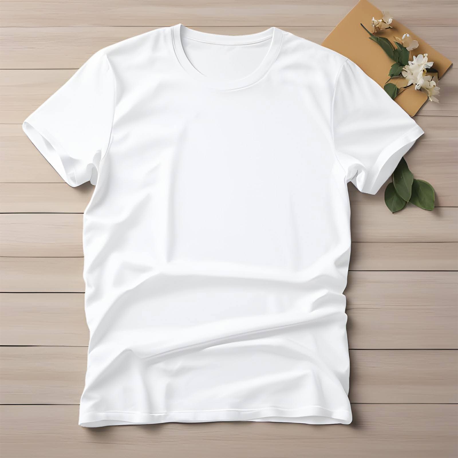 Half Sleeve Solid Tshirt - White