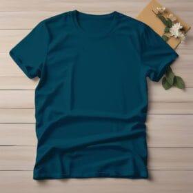 Half Sleeve Solid Tshirt - Petrol