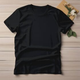 Half Sleeve Solid Tshirt - Black