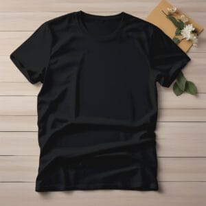 Half Sleeve Solid Tshirt - Black